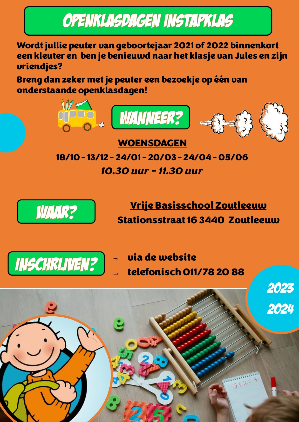 openklasdag affiche schooljaar 23 24